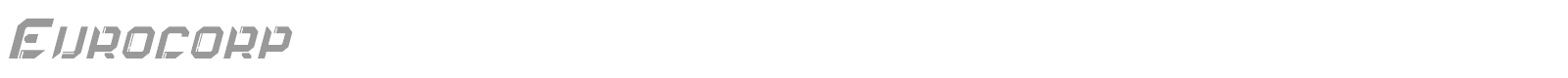 Eurocorp font preview